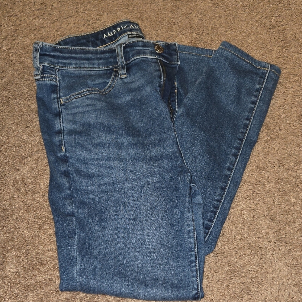 AE Dark Blue High Rise Jeans